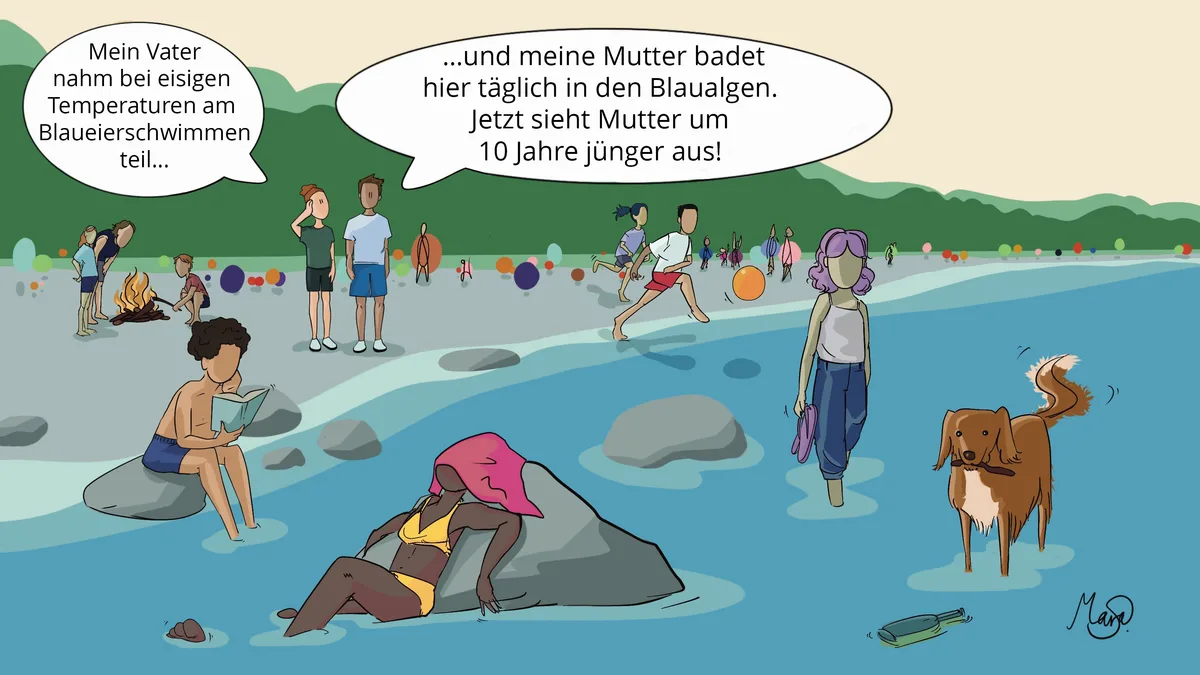 Überfüllter Greifensee: Was geht den beiden durch den Kopf?