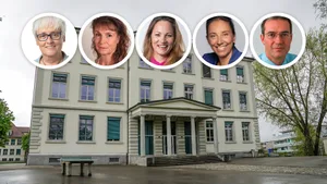 31456436-5 Die Kanditaten für die Ersatzwahl des Schulrats Pfäffikon (v.l.n.r.: Keller, Hänni, DiBiase, Knecht und Wirth)