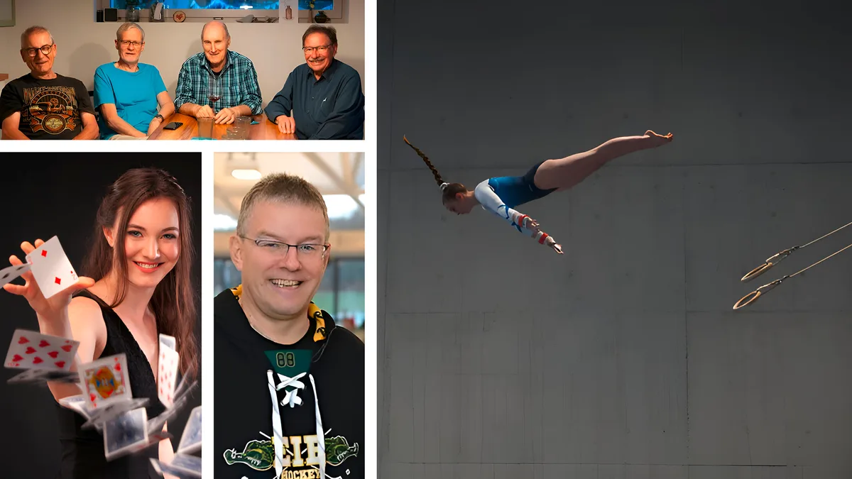 Ein Bildcombo mit Jugend Talenten.