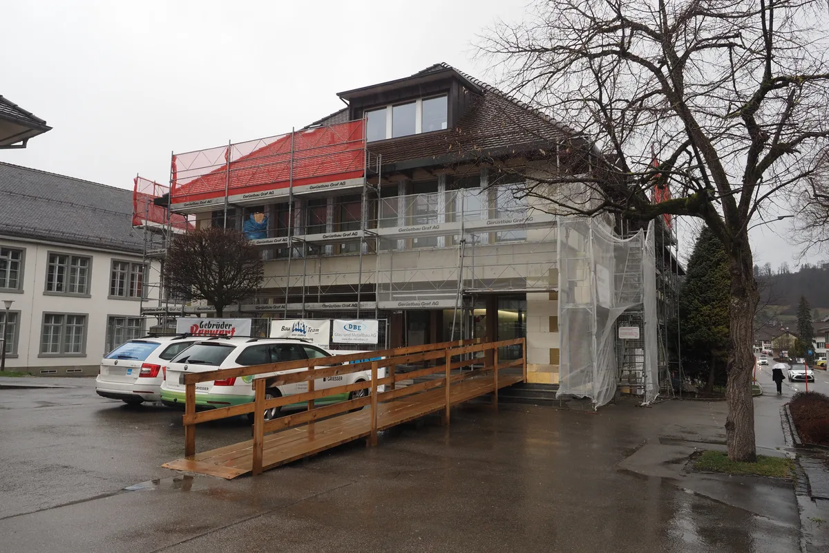Das Gemeindehaus in Turbenthal ist eine Baustelle.